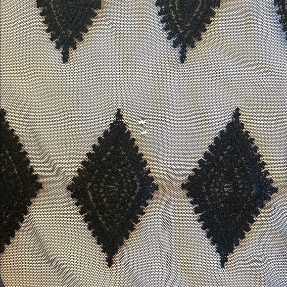 Vivid Importers of NY Black Sheer Cardigan Lacy Cover Black Top - Picture 8 of 8